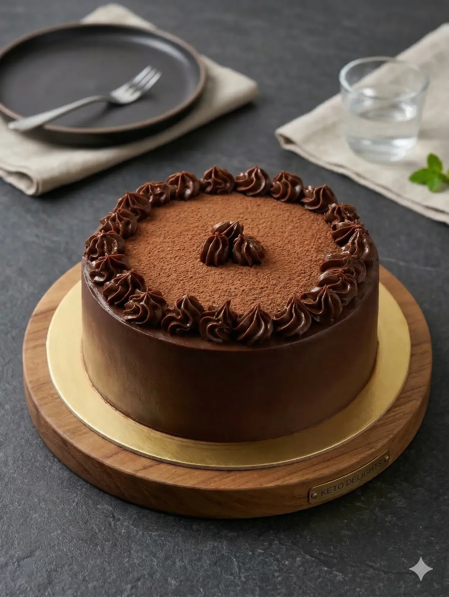 Keto Chocolate Ganache Cake